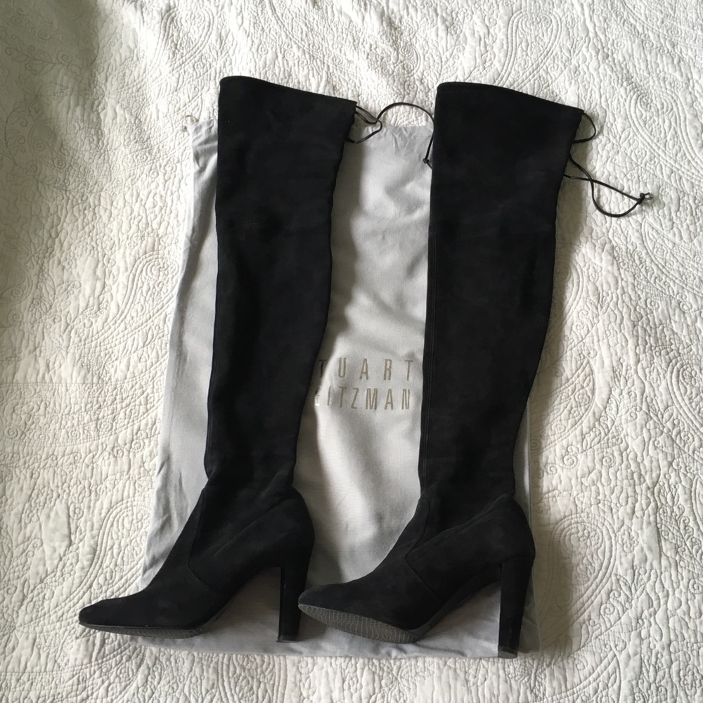 Stuart Weitzman Highland Boots (black, 7.5)